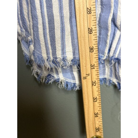 Cloth & Stone Anthropologie Women's XS Chambray Striped Button Shirt Linen Blend - Picture 4 of 13